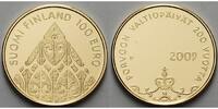 Finnland 200 jährigen Jubiläums des ersten Landtag Finnlands 1809 in Porvoo 100 Euro br> 6,21g br> fein br> 22 mm Ø 2009  b>PP /b>