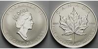 Kanada 1 oz<br>5 Dollar<br> 31,10g<br> fein<br> 38,00 Ø Maple Leaf - 1 oz. Zuckerahornblatt 9999er Silber, mit Privy Titanic,<b>1998</b> -