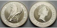 Australien 2 $,<b>2 oz.</b> Kookaburra, <b>ohne Kapsel, einwandfrei, wie gerade aus der Kapsel genommen!</b> -