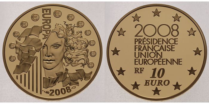 7 euro. 2 Евро 2008 presidence.