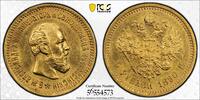 Russia 5 Rbl 1890 Alexander III GOLD UNC PCGS MS61 2549,12 EUR2246,68 EUR  Excl. 112,29 EUR Verzending