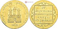 Germany Hamburg  Free Hanseatic city of Hamburg GOLD 2 ducats 1809 Low Mintage XF