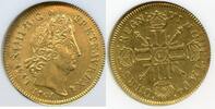 FRANCE 1LOR 1701D Louis XIV GOLD LOr RARE Lyon Mint one of only two coins graded by NGC. NGC AU 55