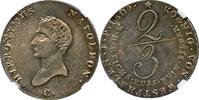 GERMANY WESTPHALIA 2/3T 1809C Jerome Napoleon 2/3 Thaler TOP POP NGC MS 62