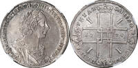 Russia Rouble Russia 1724 Peter I Seaman Type Silver Rouble NGC AU-55 -