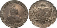 Russia Rouble Russia 1746 СПБ Elizabeth Silver Rouble NGC AU-58 -