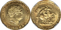 Great Britain 1818 George III Gold Sovereign NGC MS-62 RARE DATE!!