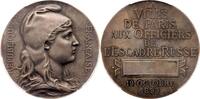 Russia France  Alexander III SCARCE 1893 Medal Russian Officers in Paris Matte Silver PCGS SP64