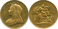 Great Britain &pound;5 1893 Queen Victoria GOLD 5 Pounds PROOF VERY RARE PR58 21598,41 EUR  Excl. 112,29 EUR Verzending