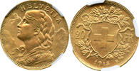 SWITZERLND G20F 1913B Switzerland GOLD 20 francs NGC MS 64 1080,14 EUR  Excl. 60,44 EUR Verzending
