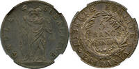 ITALY 5F L'AN 10 PIEDMONT - SUBALPINE REPUBLIC Scarce NGC AU 53 1296,16 EUR  Excl. 60,44 EUR Verzending