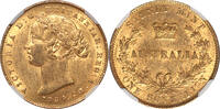 Australia Sovereign Australia 1864 Victoria Gold Sovereign NGC MS-60 Better Date!! -