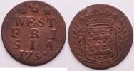 Nederland, West-Friesland  duit 1754 vzgl-