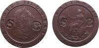 Great Britain Cartwheel 2 Pence 1797 Countermarked George III SUP-/TTB
