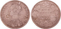 British India rupee Brits-Indië 1 rupee 1898 Victoria Empress - zilver - klop - VICTORIA EMPRESS - KM 492 -