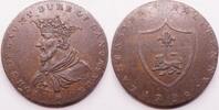 Great Britain, Lancashire - Lancaster 1/2 penny 1792 John of Gaunt TTB-TTB+