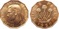 Great Britain 3 pence 1950 George VI SPL