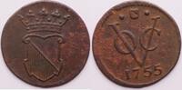 VOC, Utrecht 1/2 Duit 1755 SUP-