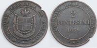 Italian States - Tuscani 2 centesimi 1859 Victor Emmanuel II TTB-TTB+