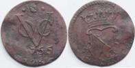 VOC - Utrecht 1/2 duit 1755 Netherlands East Indies ss 149,50 EUR  Excl. 11,65 EUR Verzending