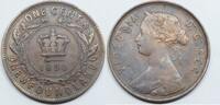 New-Foundland one cent 1860 Queen Victoria TTB