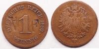 Deutsches Reich, Karlsruhe , Countermark Pfennig Wilhelm I -