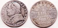 Papal States Lira 1866 Pius IX TTB