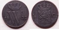 Koninkrijk der Nederlanden, Utrecht 1/2 cent 1832 Willem I TB-TTB