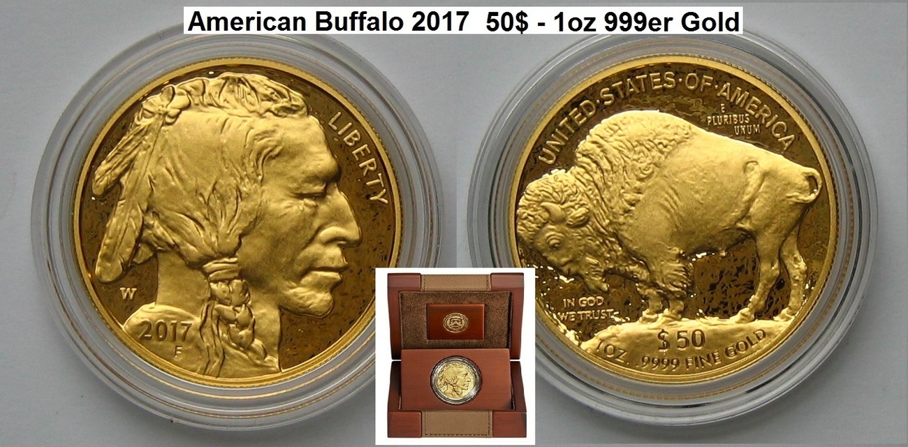 50 Dollar 2017 Usa American Buffalo Gold Coin Auflage 15 810 Proof Usa American Buffalo Gold Coin Auflage