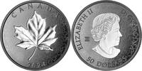 Kanada 50$ 5 oz Silver Coin Maple Leaves in Motion - with Rhodium - Incused -