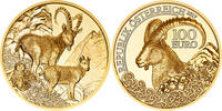 Österreich 100€ Gold Coin Wildlife - The Alpine Ibex -