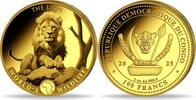 Kongo 100 Francs 1 oz Gold Coin World´s Wildlife - Lion -