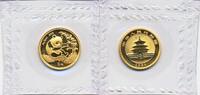 China 5 Yuan 1/20 oz Gold Coin Panda -