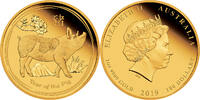 Australien 100$ 2019 1 oz Gold Coin Lunar Series II. - Year of the Pig PP 4200,00 EUR  Excl. 10,00 EUR Verzending