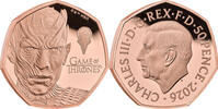 Gro&szlig;britannien 50 Pence 2026 Gold Coin Game of Thrones - Ice PP 3650,00 EUR  Excl. 40,00 EUR Verzending