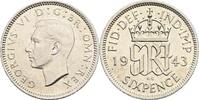 Großbritannien 6 Pence George VI. -