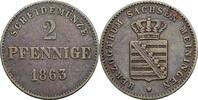 Sachsen-Meiningen 2 Pfennige Bernhard Erich Freund 1803-1866 -