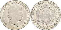 Kaisertum Österreich 20 Kreuzer 1845 C, Prag Ferdinand I. 1835-1848 ss+/vz 22,00 EUR  plus 10,00 EUR verzending