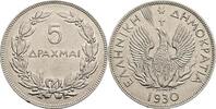 Griechenland 5 Drachmai Griechische Republik 1924-1935 -