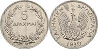 Griechenland 5 Drachmai Griechische Republik 1924-1935 -