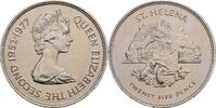 St. Helena 25 Pence 25. Jahrestag der Thronbesteigung -