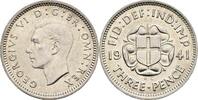 Großbritannien 3 Pence George VI. -