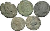 ROM, Kaiserzeit Lot 5 Stück spätrömische Bronzemünzen -