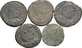 ROM Lot 5 Stück spätrömische Bronzemünzen -
