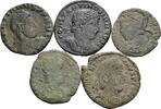 ROM Lot 5 Stück spätrömische Bronzemünzen -