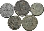 ROM Lot 5 Stück spätrömische Bronzemünzen -