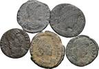 ROM Lot 5 Stück spätrömische Bronzemünzen -