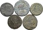 ROM Lot 5 Stück spätrömische Bronzemünzen -