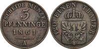 Preussen 3 Pfennige Wilhelm I. 1861-1888 -