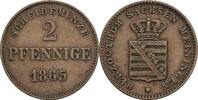 Sachsen-Meiningen 2 Pfennige Bernhard II. Erich Freund 1803-1866 -